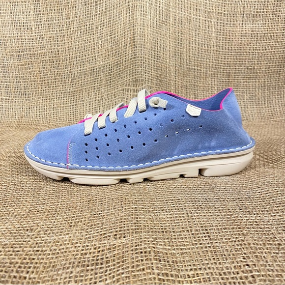 On Foot Running Walking Shoe Slip On Jean Blue Suede Size 7.5 Eu 38 - Picture 2 of 9